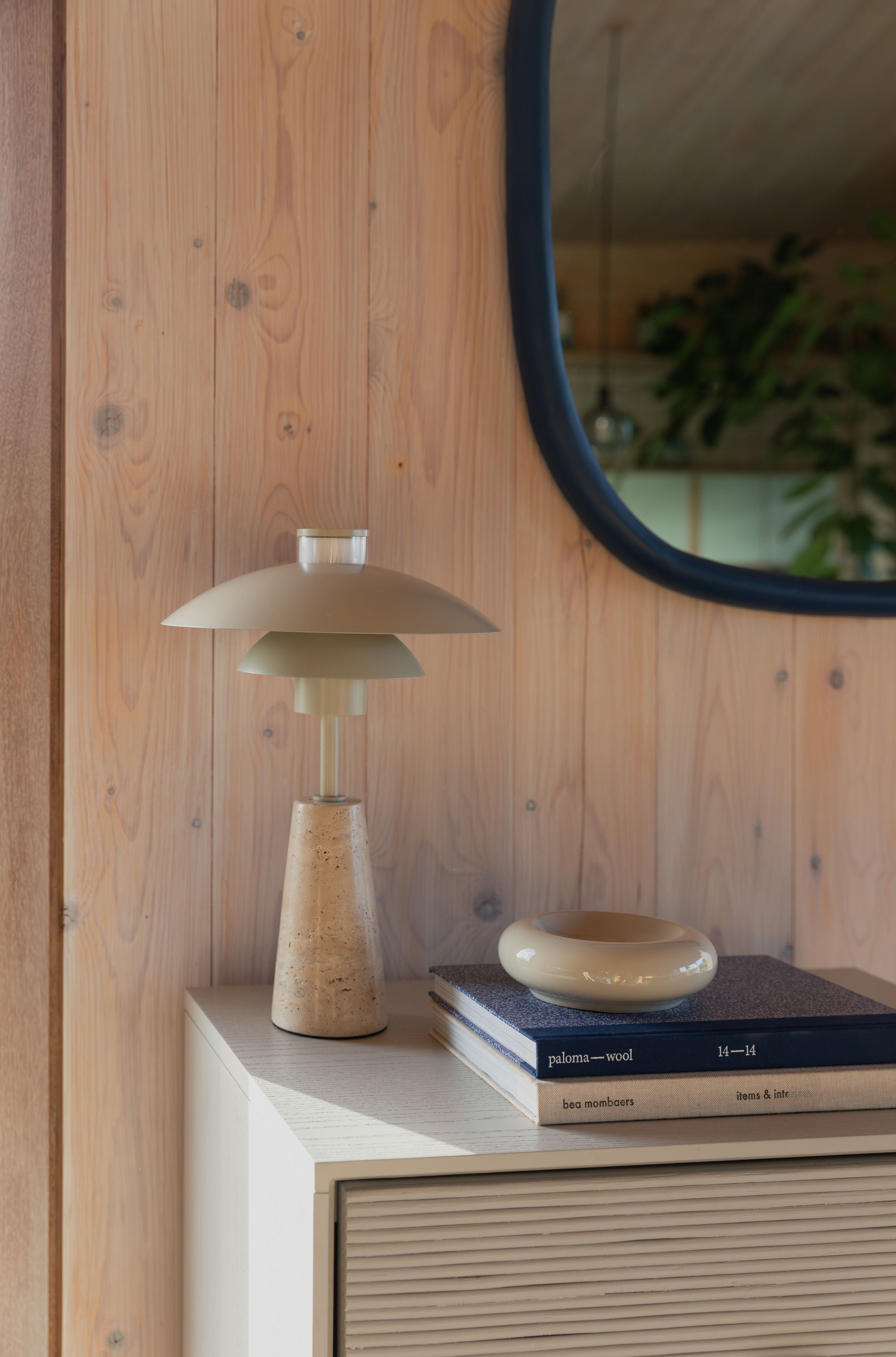 Zuiver Cole Beige Travertine Table Lamp